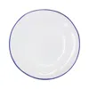 Vietri Aurora Edge Dinner Plate In White
