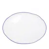 Vietri Aurora Edge Large Oval Platter In White