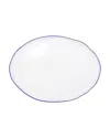 Vietri Aurora Edge Large Oval Platter In White