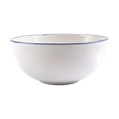 Vietri Aurora Edge Medium Bowl In White
