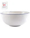 Vietri Aurora Edge Medium Bowl With $21 Credit In Blue