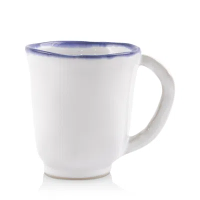 Vietri Aurora Edge Mug In White