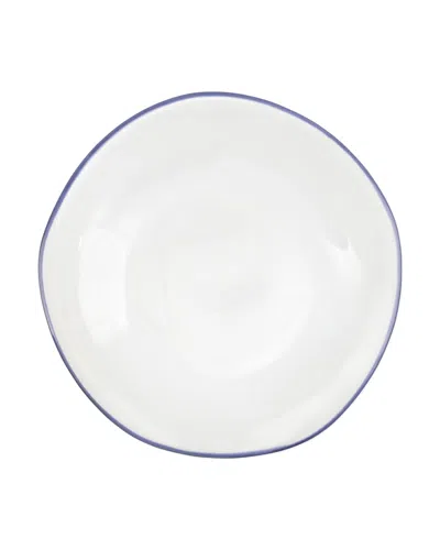 Vietri Aurora Edge Salad Plate In White