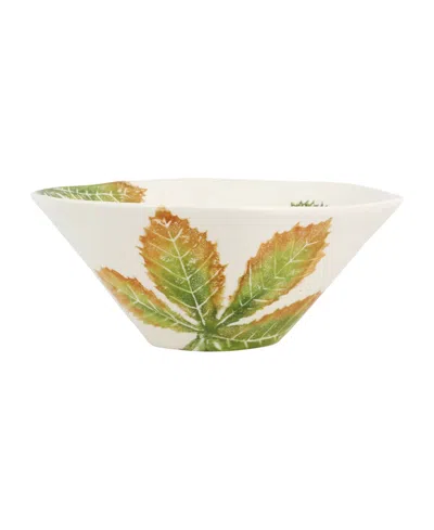 Vietri Autunno Chestnuts Deep Serving Bowl In Green
