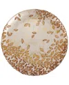Vietri Autunno Glass Round Platter In Brown