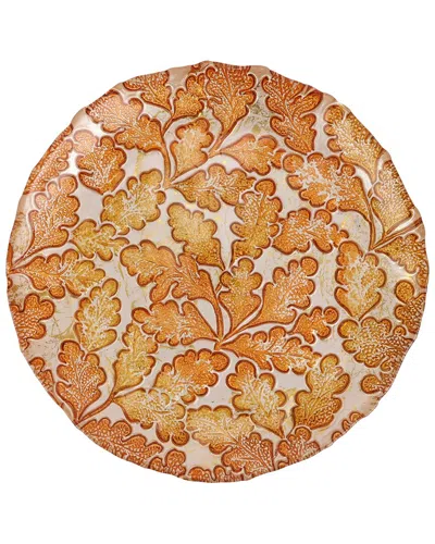 Vietri Autunno Glass Salad Plate