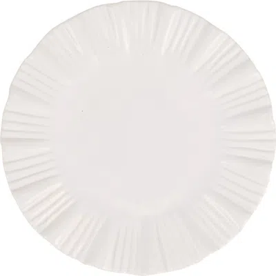 Vietri Bari European Dinner Plate In White