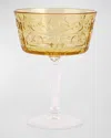 Vietri Barocco Tortoise Coup Champagne Glass In Amber