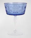 Vietri Barocco Tortoise Coup Champagne Glass In Cobalt