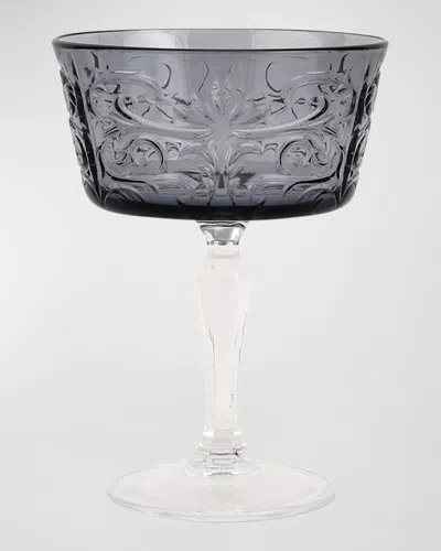 Vietri Barocco Coupe Champagne Glass In Gray