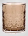 Vietri Barocco Double Old Fashioned Glass In Brown