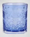 Vietri Barocco Tortoise Double Old-fashioned Glass In Blue