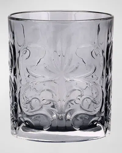 Vietri Barocco Tortoise Double Old-fashioned Glass In Smoke