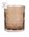 Vietri Barocco Tortoise Double Old-fashioned Glass