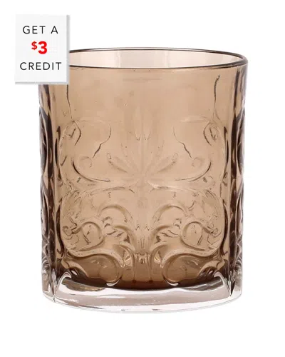 Vietri Barocco Tortoise Double Old-fashioned Glass