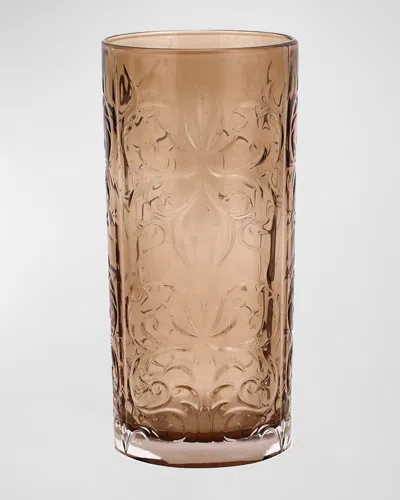 Vietri Barocco Highball Glass In Brown