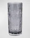 Vietri Barocco Tortoise High Ball Glass In Smoke