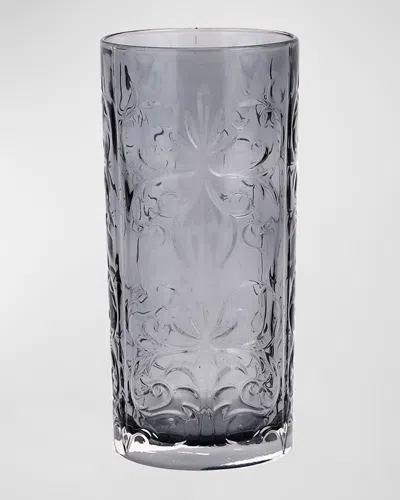 Vietri Barocco Tortoise High Ball Glass In Smoke