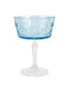 Vietri Barocco Tortoise Coup Champagne Glass In Blue