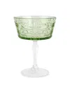 Vietri Barocco Tortoise Coup Champagne Glass In Green