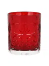 Vietri Barocco Tortoise Double Old-fashioned Glass In Red