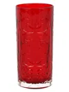 Vietri Barocco Tortoise High Ball Glass In Red