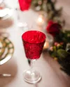 Vietri Barocco Ruby Wine Glass In Red