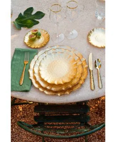 Vietri Baroque Glass Collection In Gold
