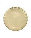 Vietri Baroque Glass Dinner Plate In Gold