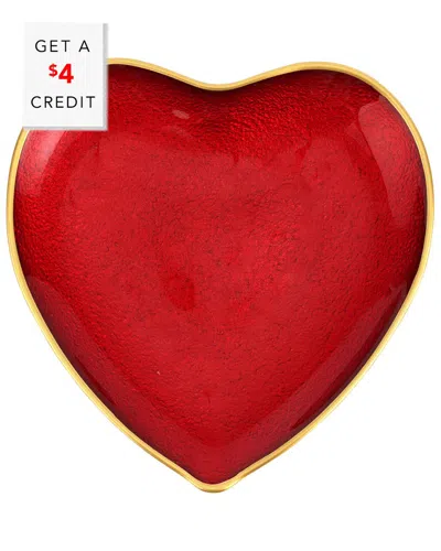 Vietri Baroque Glass Heart Plate With $4 Credit