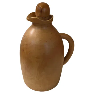 Pre-owned Vietri Beautiful Italian Postmodern Hand-made Burlwood Carafe By Pietro Mazoni In Brown