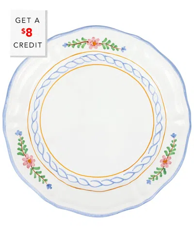Vietri Bella Rosa Dinner Plate With $8 Credit In Multi