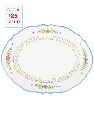Vietri Bella Rosa Oval Platter With $25 Credit In Multi