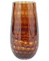 Vietri Bolla Glass Medium Pebbled Vase In Brown