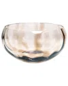 Vietri Bolla Pleated Glass Centerpiece Bowl In Transparent
