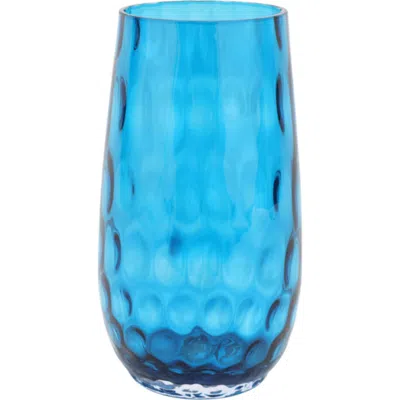 Vietri Bolla Pebbled Glass Small Vase In Blue