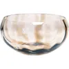 Vietri Bolla Pleated Glass Centerpiece Bowl In Transparent