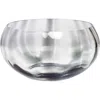 Vietri Bolla Pleated Glass Centerpiece Bowl In Transparent