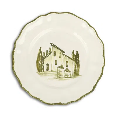 Vietri Borgo Verde Salad Plate In Green