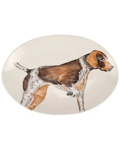 Vietri Cacciatore Pointer Shallow Oval Bowl With $27 Credit