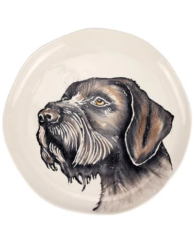 Vietri Cacciatore Spinone Italiano Medium Round Platter With $20 Credit In Animal Print