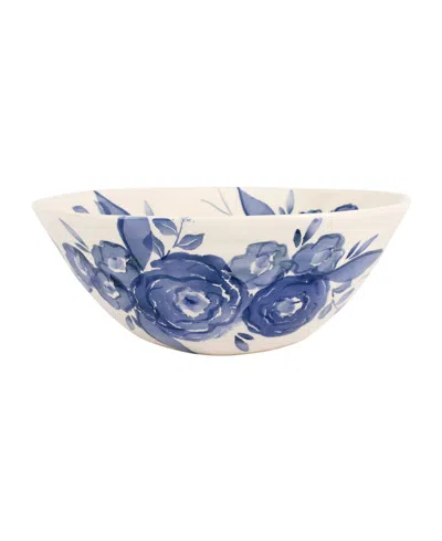 Vietri Camellia Deep Serving Bowl In Blue