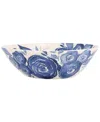 Vietri Camellia Shallow Serving Bowl In Blue