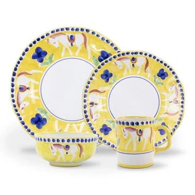 Vietri Campagna 4 Piece Place Setting Set, Service For 1 In Cavallo