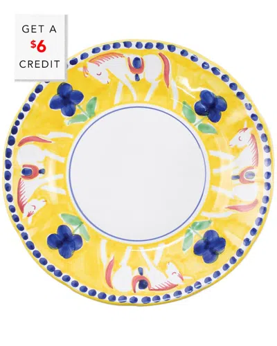 Vietri Campagna Cavallo Dinner Plate With $6 Credit In Yellow