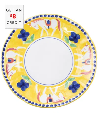 Vietri Campagna Cavallo Dinner Plate With $8 Credit In Yellow