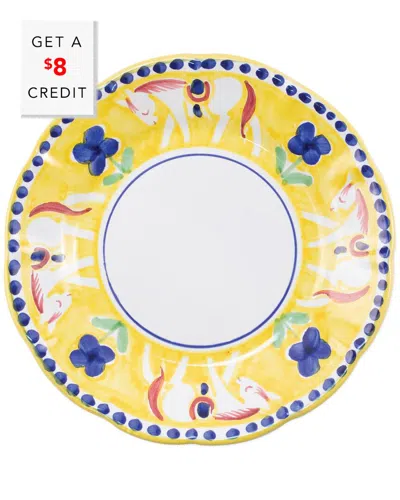 Vietri Campagna Cavallo Salad Plate With $6 Credit In Yellow