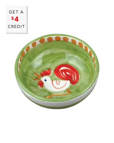 Vietri Campagna Gallina Olive Oil Bowl With $4 Credit In Green