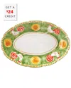 Vietri Campagna Oval Platter In Green