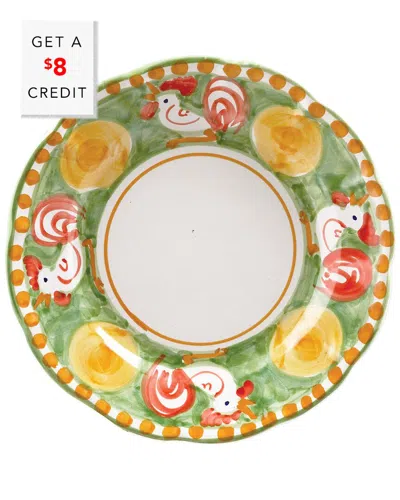Vietri Campagna Gallina Salad Plate With $8 Credit In Green